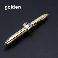 Multifunctional Decompression Finger Rotate Luminous Gyro Pens Toy Fidgets Spinner LED Light Ballpoint Pen Metal Gyro Pen Gift Econic Blanks