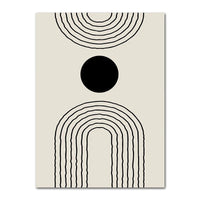 Geometric Leaf Rainbow Abstract Boho Canvas Prints Bohemia Line Poster Nordic Room Wall Aesthetics Art Painting For Home Decor Quick Pick Grocers