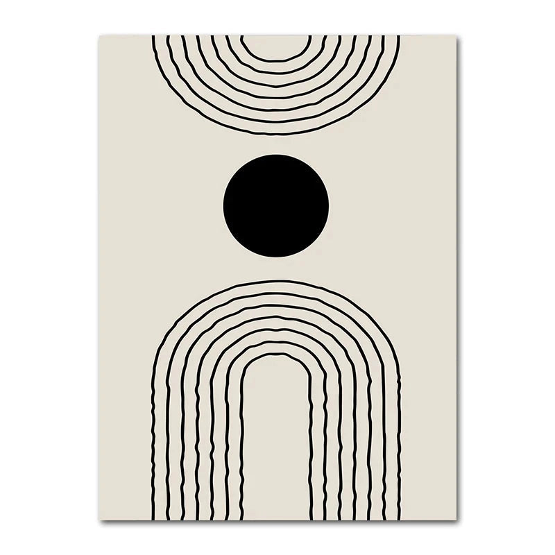 Geometric Leaf Rainbow Abstract Boho Canvas Prints Bohemia Line Poster Nordic Room Wall Aesthetics Art Painting For Home Decor Quick Pick Grocers