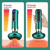 Tricolor Electric Massager GuaSha Anti Cellulite Vacuum Suction Cup Beauty Health Scraping Infrared Heat Slimming Massage Thera Quick Pick Grocers