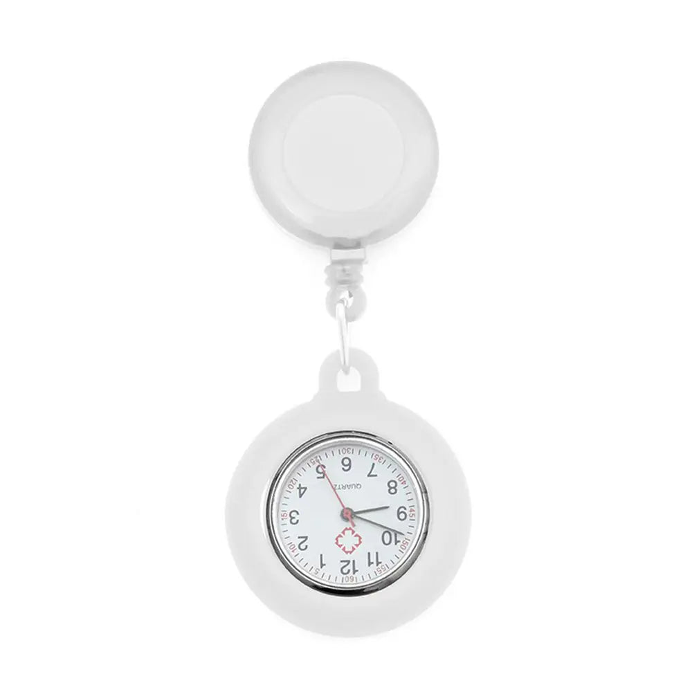 1PC New Retractable Nurse Watch Clip-on Fob Watch Doctor Medical Hanging Brooch Pin Quartz Clock Doctor Nurse Gifts Quick Pick Grocers