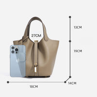 MENDY Women Bags Handbags Bucket Bag Real Leathe Fashion Tote Bag Genuine Leather Luxury Desginer Big Size Large Lady Hand Bags Quick Pick Grocers