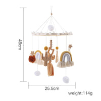 Baby Wooden Bed Bell Cartoon Rabbit Mobile Hanging Rattles Toy Hanger Crib Mobile Bed Bell Wood Toy Holder Arm Bracket Kid Gifts Purest Peak