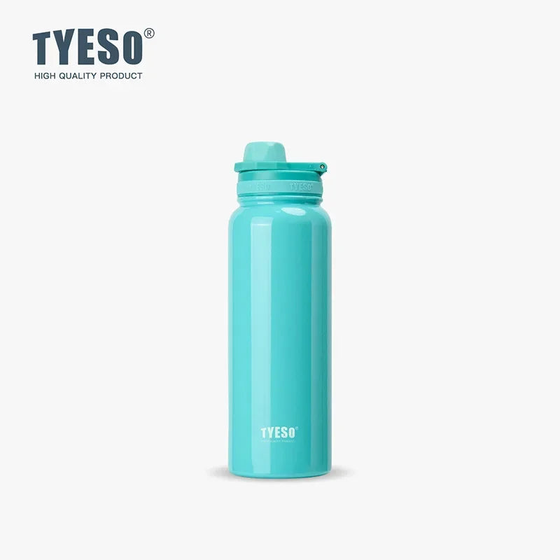 TYESO Stainless Steel Thermal Water Bottle Portable Tumbler Sport Vacuum Flask Keeps Cold and Heat Thermal Mug Car Insulated Cup Quick Pick Grocers