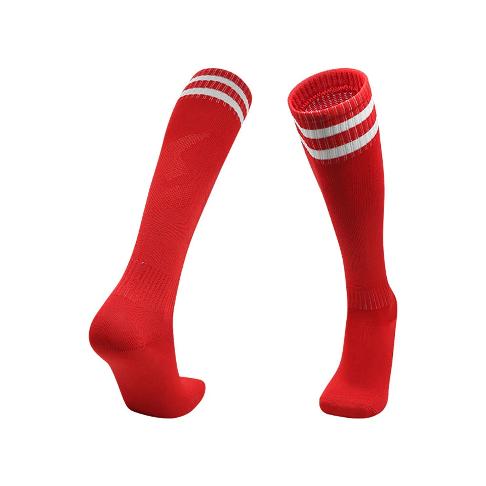 Loogdeel Football Socks Long Tube Knee Cotton Adults Children Legging Stockings Non-slip Soccer Baseball Running Sports Socks Quick Pick Grocers