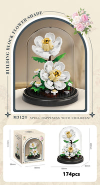 Eternal Flower Bouquet Bonsai Potted Plant Micro Building Blocks Model Home Decoration Puzzle Toys Kids Birthday Christmas Gifts Purest Peak Salt