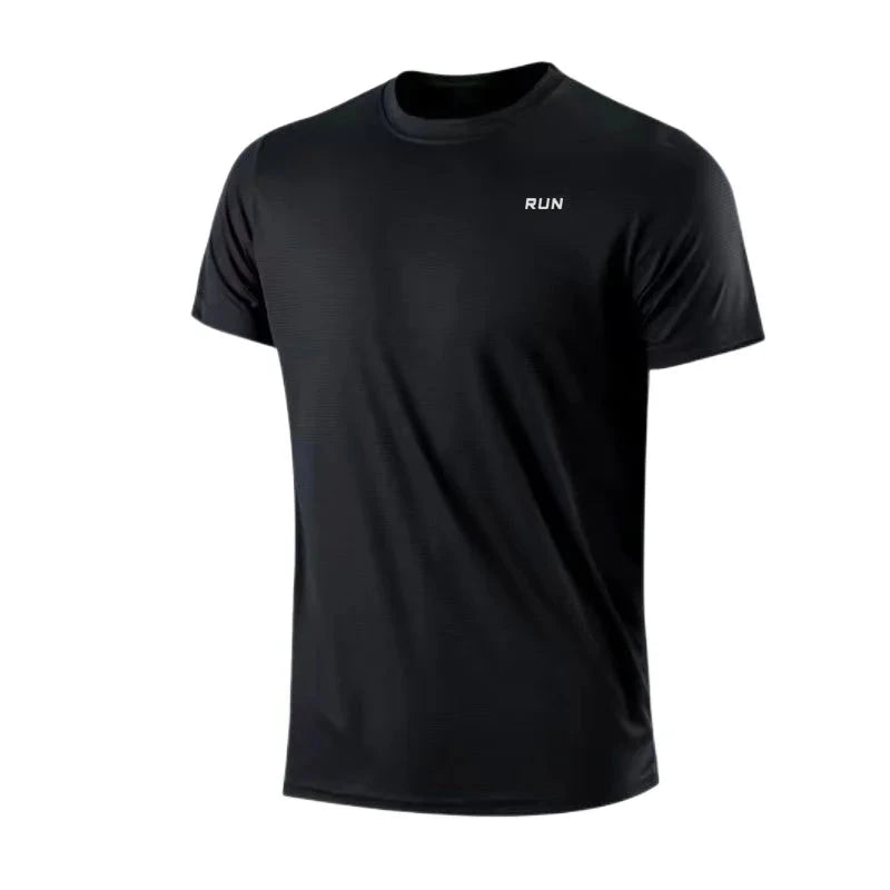 Men's Quick Dry Short Sleeve Gym Running Moisture Wicking Round Neck T-Shirt Training Exercise Gym Sport Shirt Tops Lightweight Econic Blanks