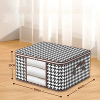 Large Clear Foldable Storage Box with Handles And Zipper - Dustproof Clothes Organizer for Home Econic Blanks