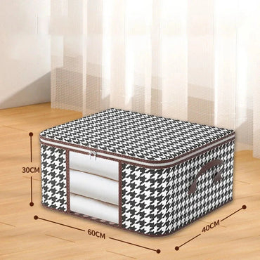 Large Clear Foldable Storage Box with Handles And Zipper - Dustproof Clothes Organizer for Home Econic Blanks