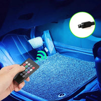 Neon LED Car Interior Ambient Foot Strip Light Kit Accessories RGB Backlight Remote App Music Control Auto Decorative Lamp Econic Blanks