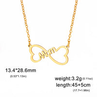 Skyrim Mama Letter Pendant Necklace for Women Stainless Steel Neck Chain Choker Trendy Family Jewelry Mother's Day Gift for Mom Quick Pick Grocers