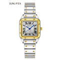 Square Women Watches Ladies Quartz Watch Female Wristwatch Stainless Steel Bamboo Strap Casual Lady Clock Watch Relogio Feminino Quick Pick Grocers