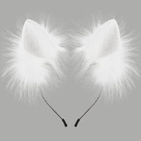 Handmade Faux Fur Animal Ears Headband Furry Cat Fox Ear Hairhoop Headwear Costume Accessory for Cosplay Masquerade Quick Pick Grocers