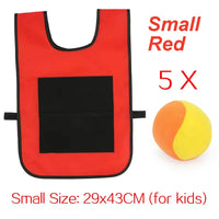 Sticky Dodge Ball Game Vest Outdoor Sports Toy Jersey Fabric  Props Throw Catch Soft Fleece Balls Safe for Kids Teens Adults Quick Pick Grocers