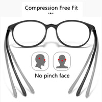 Ultralight Fashion Retro Round Glasses Frames Women TR90 Titanium Optical Prescription Men's Eyeglasses Frame H3050 Econic Blanks