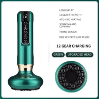 Tricolor Electric Massager GuaSha Anti Cellulite Vacuum Suction Cup Beauty Health Scraping Infrared Heat Slimming Massage Thera Quick Pick Grocers
