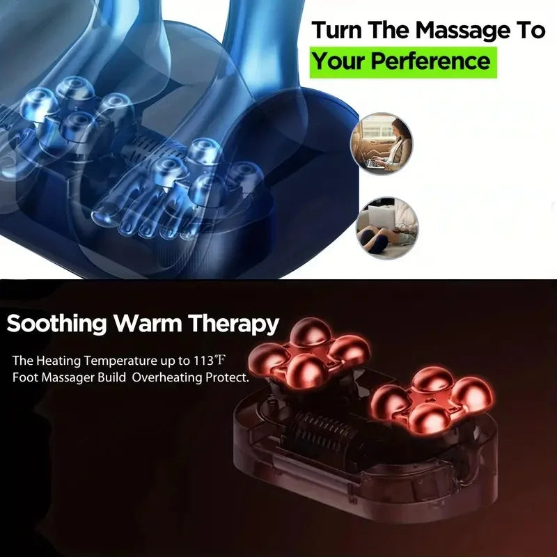 Extra Big Electric Foot Massager Hot Compress Shiatsu Kneading Leg Roller Kneading Calf Deep Relieve Fatigue Relaxation Muscle Purest Peak