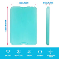 4 Ice packs for Lunch Box, Freezer Ice packs Slim Long Lasting Cool packs for Lunch Bags and Cooler Econic Blanks