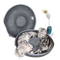 B-Tunnel Donut Cat Bed Interactive Tunnel Pet Felt Indoor Toys Cats House Kitten Training Toy Cat Kennel Cat Accessories Quick Pick Grocers