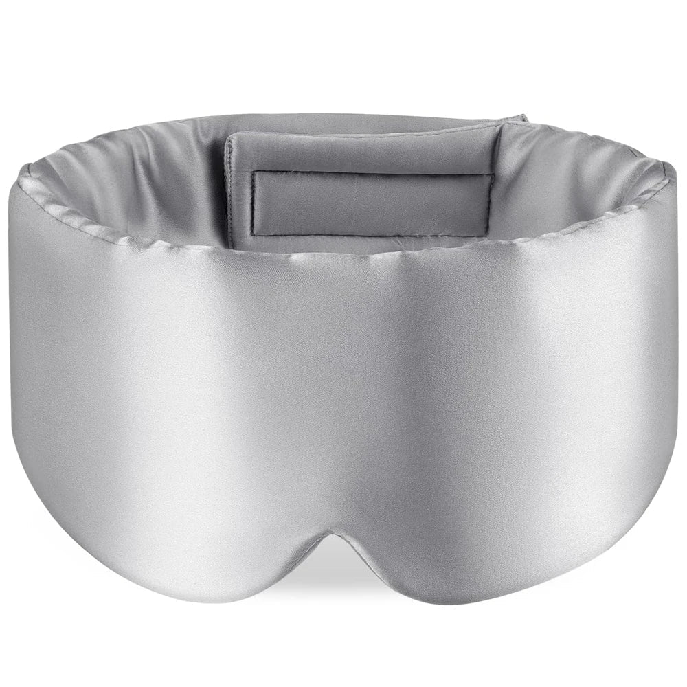100% Mulberry Silk Sleeping Mask Eyepatch Blocking Light Eyemask Soft Padded Travel Sleeping Aid for Sleep Patch Slaapmasker Purest Peak