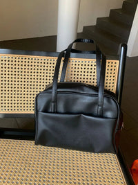 Korean Style Large Capacity Single Shoulder Women's Bag Versatile Vintage Underarm Bag Autumn 2025 New Arrival Tote Bag Quick Pick Grocers