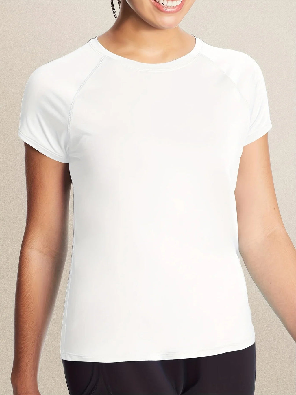 Women’s  Quick Dry Short Sleeve Resilience Gym Sports Moisture Wicking Round Neck T-Shirt Training Exercise Gym Sport Shirt Quick Pick Grocers