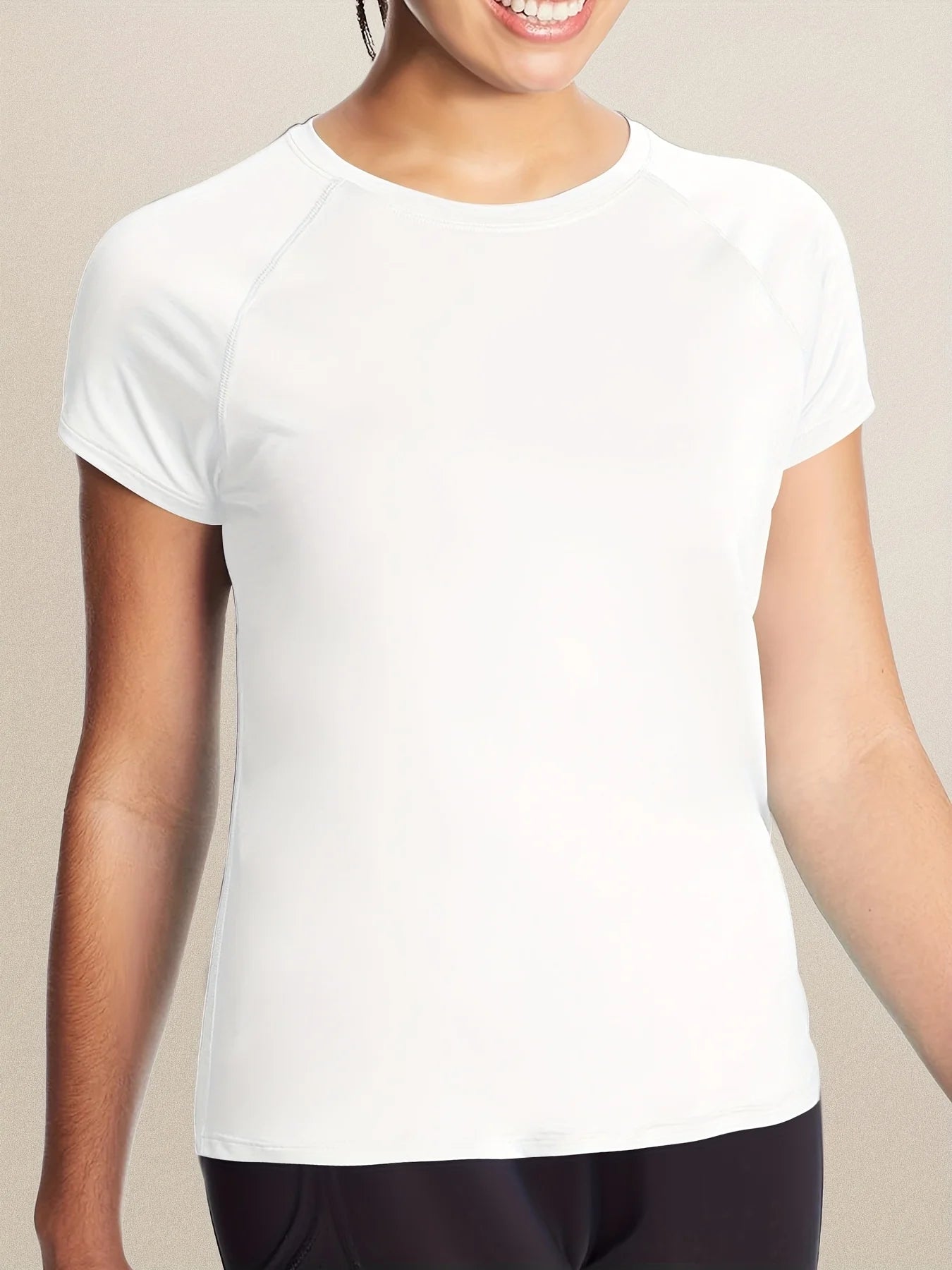 Women’s  Quick Dry Short Sleeve Resilience Gym Sports Moisture Wicking Round Neck T-Shirt Training Exercise Gym Sport Shirt Quick Pick Grocers