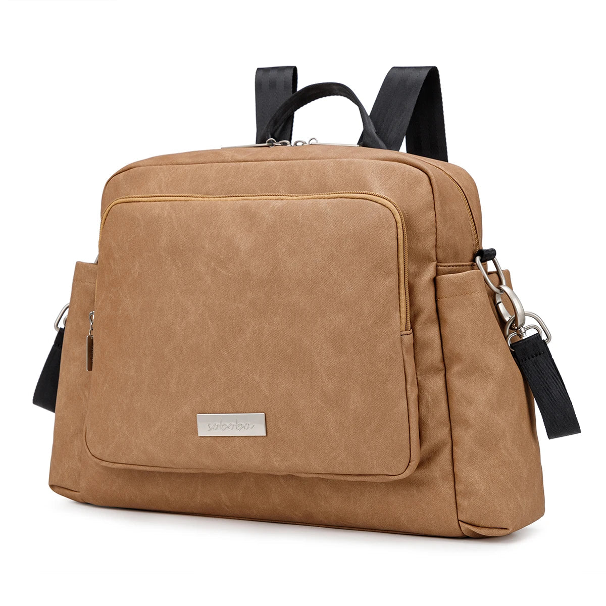 Soboba 2023 New Diaper Bags for Mother Waterproof Large Capacity Solid Polyester Diaper Backpacks Travel Bag for Newborn Baby Purest Peak