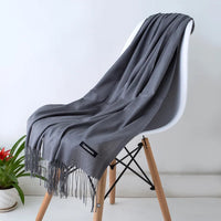 Fashion Solid Scarf Women Cashmere Soft Winter Warm Scarves Hijab Female Long Headband Shawl Wraps Bandana Foulard 2022 Echarpe Quick Pick Grocers