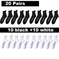 10/20Pairs High Quality Men's Socks Casual Breathable Cotton Man Run Sports Socks Spring Autumn Male Sox Gifts Plus Size 38-45 Quick Pick Grocers