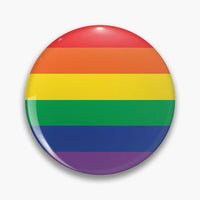 LGBT Rainbow Flag Button Pins Gay Lesbian Bisexual Trans Pansexual Symbol Tinplate Brooches Lapel Badges Backpack Jewelry 44mm Quick Pick Grocers