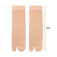 Two Toed Crystal Silk Socks Clear White Black Breathable Cool Stockings Unisex Japanese Men Women Summer Ultra-Thin Tabi Socks Quick Pick Grocers