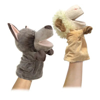 Stuffed Plush Animals Toys Hand Finger Story Puppet Kawaii Dolls Educational Baby Toys Lion Elephant Bunny Monkey Children GIft Purest Peak