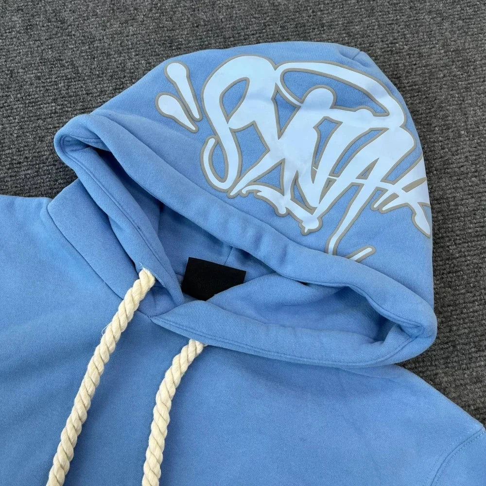 Sy Jacket and Trousers Sports Jogging Men Cotton Hoodie Young Fashion Hooded Tops Pants Women's Streetwear Coats Warm Tracksuit Econic Blanks