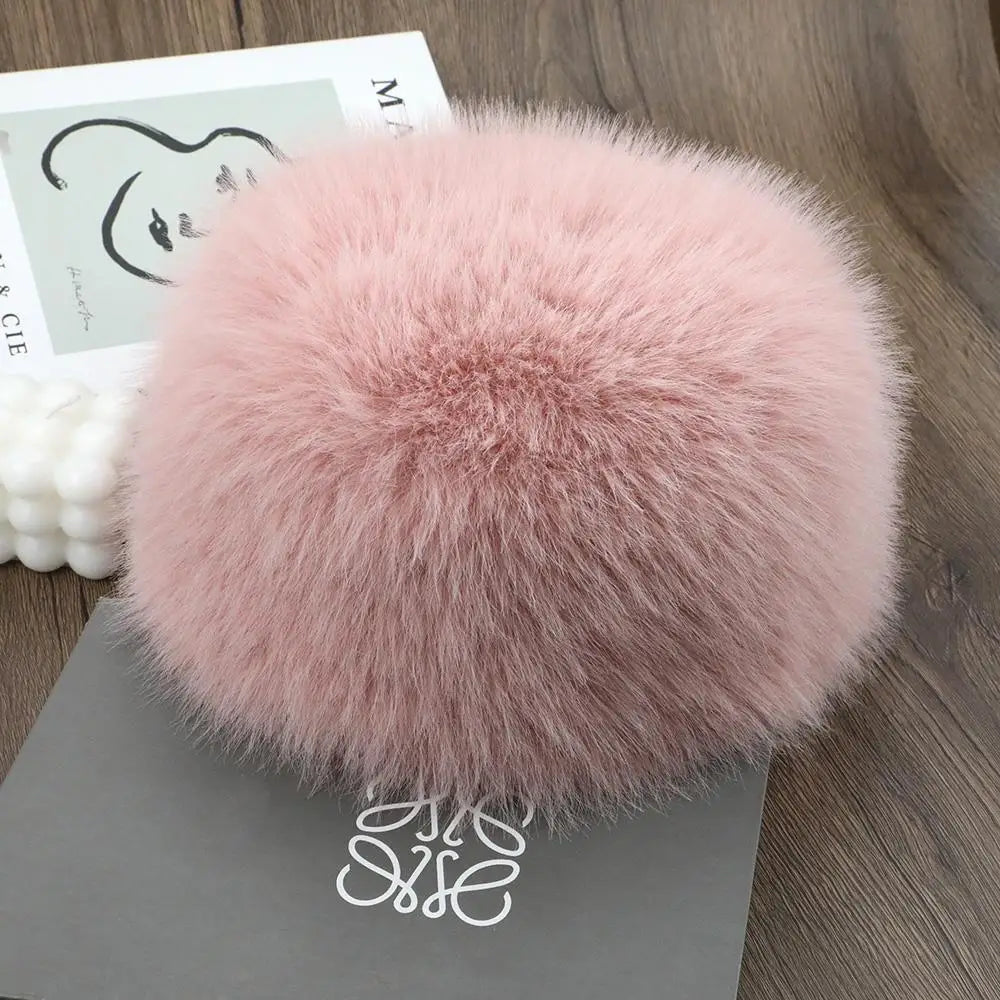 New Fluffy Fur Women's Winter Hat Winter Snow Ski Cap Female Faux Fur Thick Warm Windproof Hat Russian Hat Mink Fisherman's Hat Purest Peak