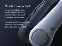 JISULIFE Portable Neck Fan Upgraded, 5000mAh Battery, Necksupport, 5 Speeds Gears Adjustment, Outdoor Wearable Hands-Free Fan Quick Pick Grocers