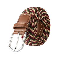 107/120/130CM Fashion Female Elastic Casual Stretch Woven Belt Unisex Canvas Elastic Belts for Women Jeans Pin Buckle Men Belt Quick Pick Grocers