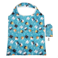 Reusable Shopping Bag Nylon Foldable Grocery Bag Creative Eco-Friendly Tote Bag Lightweight and Durable Quick Pick Grocers