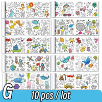 90cm Animal Canvas Children's Drawing Roll DIY Coloring Paper Roll Color Filling Graffiti Paper-cut Painting Educational School Quick Pick Grocers
