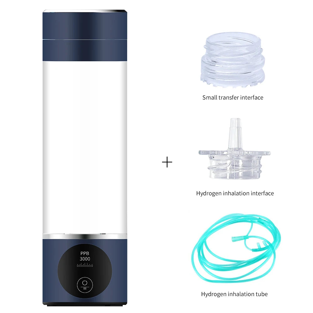 BlueVida New 8th Generation Nano Hydrogen Water Generator Bottle DuPont SPE/PEM Water Hydrogenator With H2 Inhaler-Touch Button Quick Pick Grocers