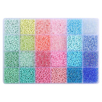 About 5200Pcs24 Grid Rice Bead Box Handmade DIY Jewelry Bracelet Earrings Kandi Jewelry Accessories Materials Econic Blanks