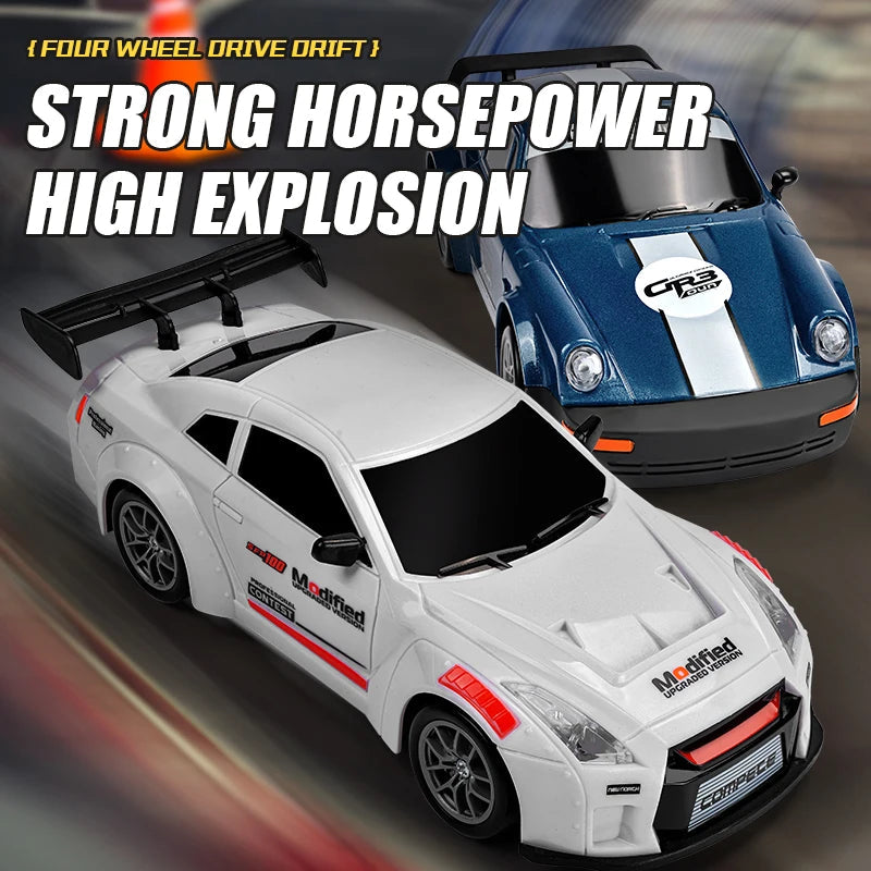 New 4WD Remote Control Drift Car Full Size 1:24 Mini Remote Control Racing Car Model 2.4G Radio High Speed RC Car Boy Toy Gift Econic Blanks