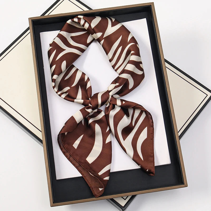 60Colors Luxury Scarf Women 70*70Cm Silk Feel Square Hair Wrapping Foulard Satin Shawl Big Size Head Bandana Hijab Handkerchief Quick Pick Grocers