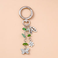 Cute Enamel Flower Butterfly Keychain Women Girls Love Heart Key Ring Pendants Handbag Decor DIY Handmade Jewelry Gifts Quick Pick Grocers