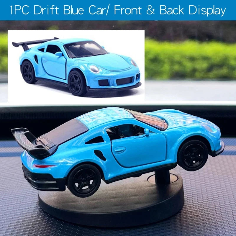 Drift Car Dashboard Toy Model – Swing Turning Sports Car Ornament, Fun Dashboard Decoration for Men & Car Interior Accessories Econic Blanks