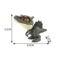 Jurassic Finger Dinosaur Triceratops Tyrannosaurus Model Toys for Kids Creative Finger Biting Dinosaurs Interactive Toy Boy Gift Quick Pick Grocers