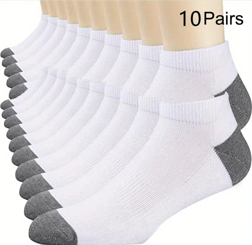 10/5/3MEN'S Mid-calf Socks Cotton Socks for All Seasons, Solid Colour and Versatile Econic Blanks