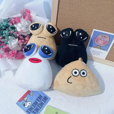 Hot 10cm Game My Pet Alien Pou Plush Keychain Furdiburb Emotion Alien Plushie Stuffed Animal Pou Doll For Kids Birthday Gift Econic Blanks
