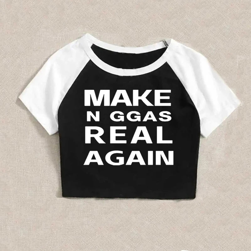 Gothic Hip Hop Sexy Women's Short Sleeve T-Shirt Harajuku Punk Letter Print Casual Crop Top Chic Y2K Retro Emo Girls Streetwear Quick Pick Grocers