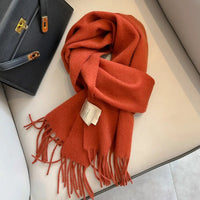 Winter Narrow Scarf 28 Color 100% Wool Scarf Hot Selling Solid Color Scarf Men's and Women's Universal Warm and Cold proof Scarf Quick Pick Grocers